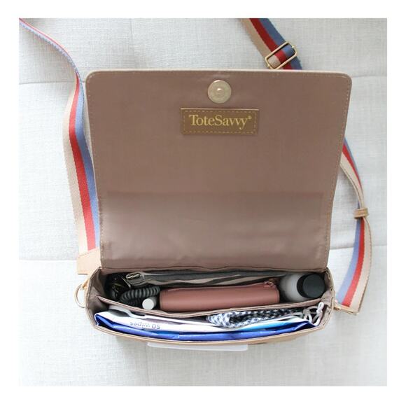 Tote Savvy Change Kit + Mini Crossbody in Khaki - Picture 4 of 12